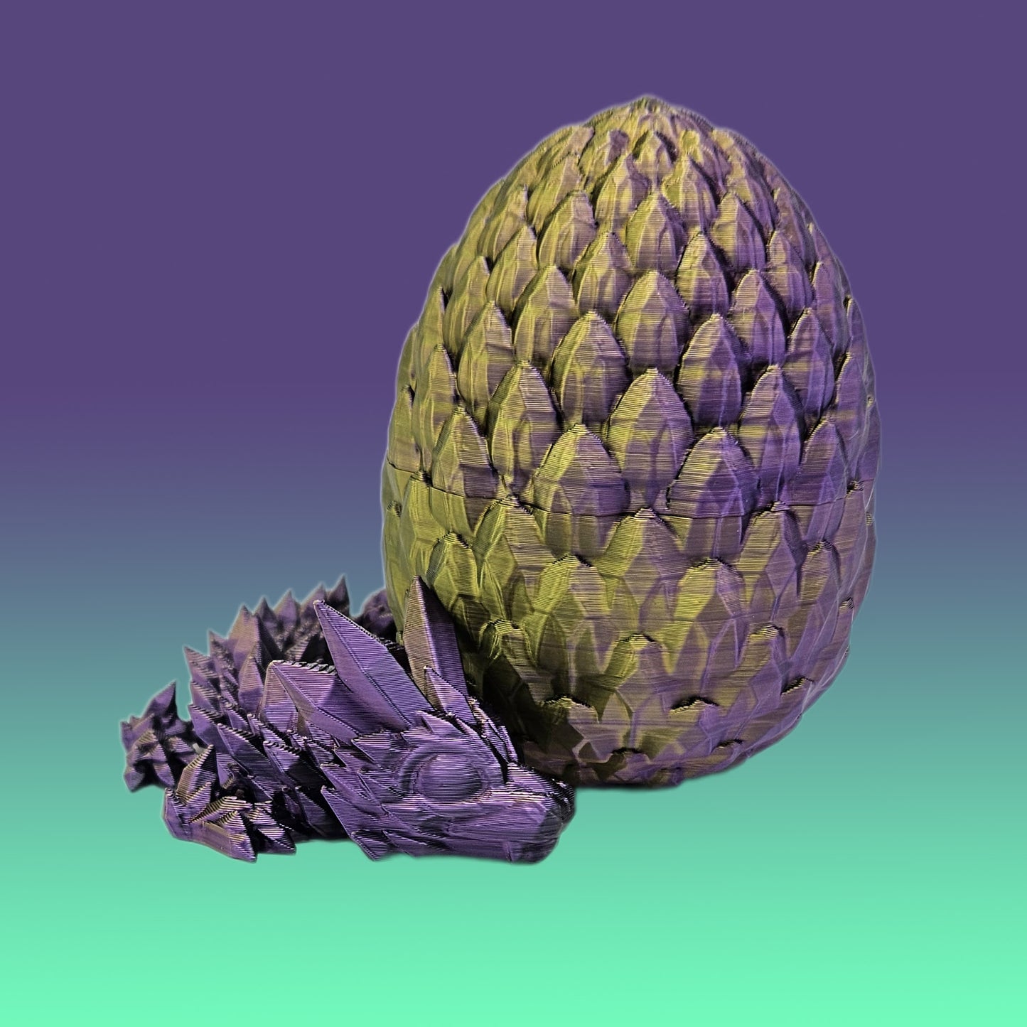 Purple/Gold Baby Dragon & Egg