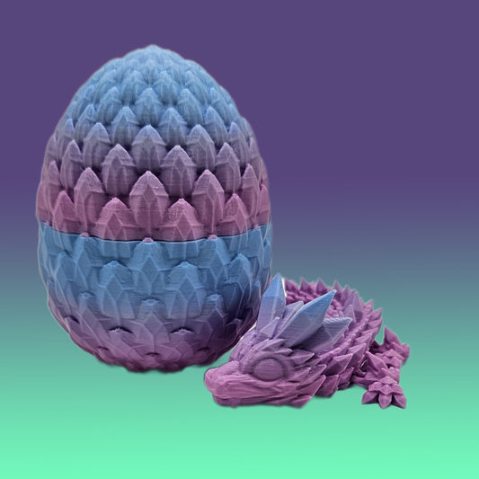 Blue/Purple Baby Dragon & Egg