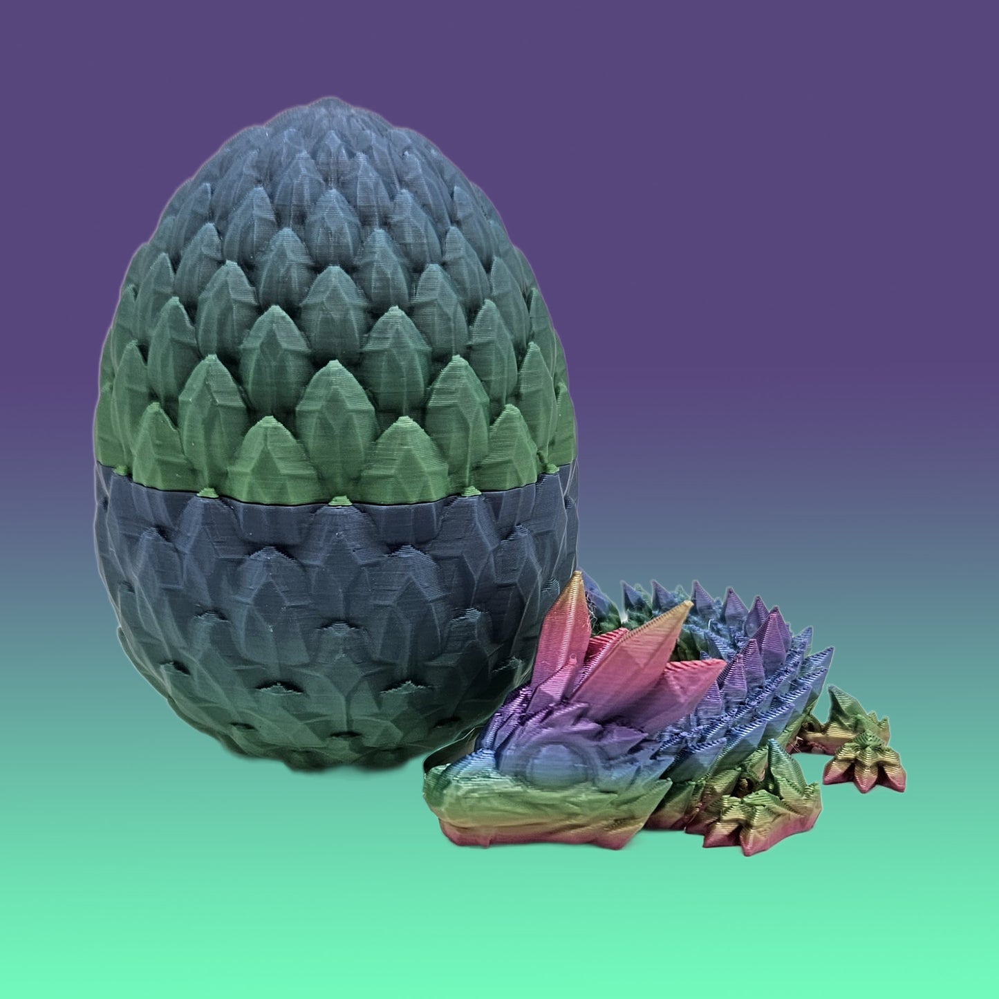 Blue/Green Baby Dragon & Egg